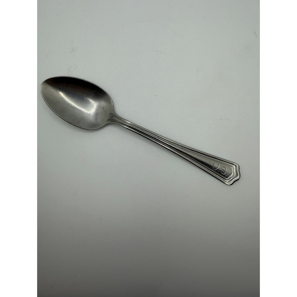 Vintage WWII US Army Mess Kit Spoon Silco Stainless Steel Military 6 Inch